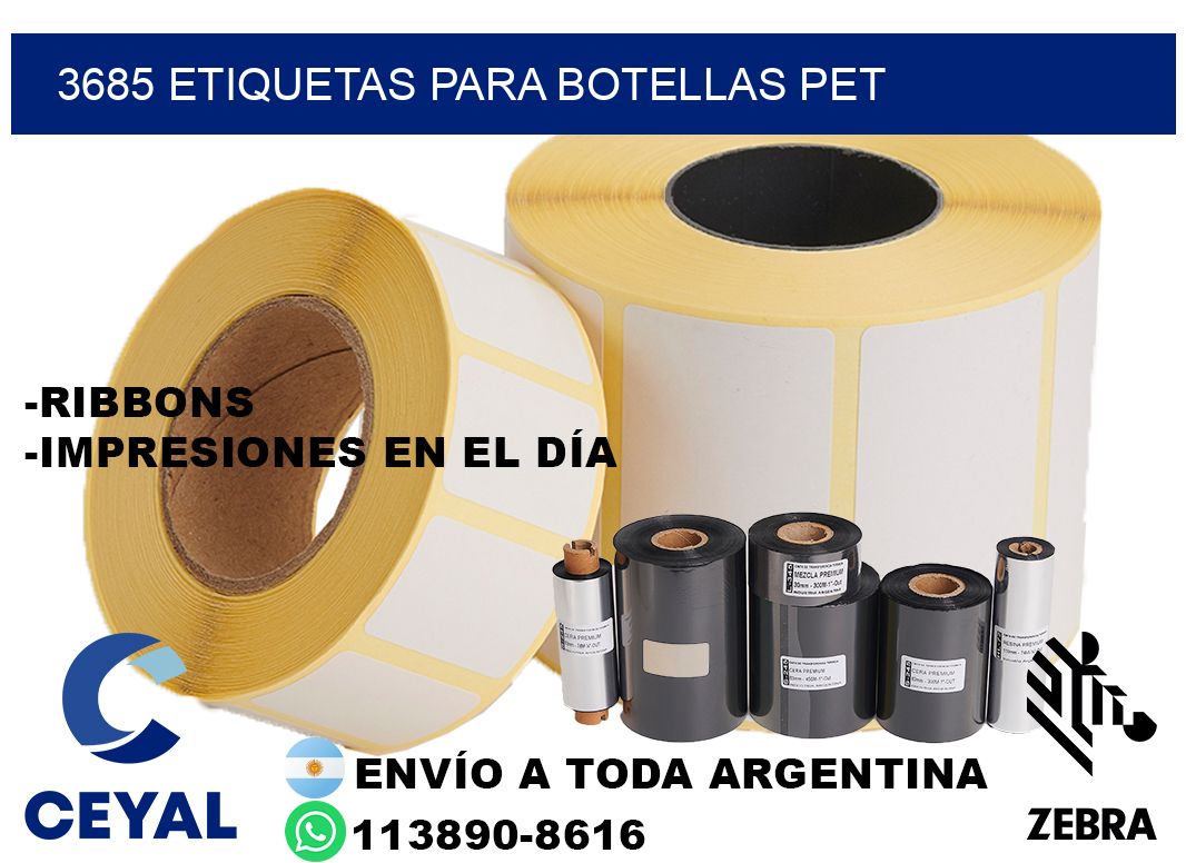 3685 Etiquetas para botellas PET