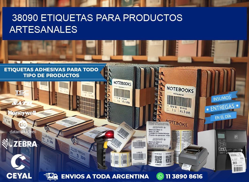 38090 Etiquetas para productos artesanales