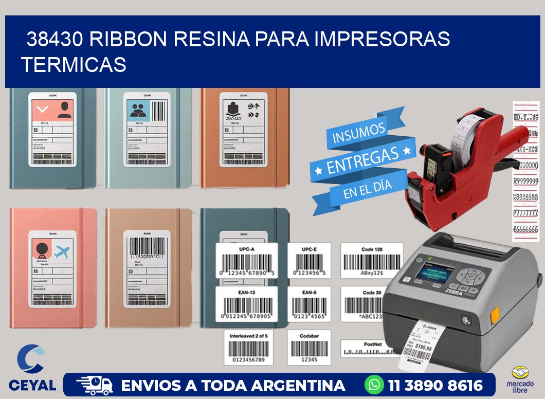 38430 ribbon resina para impresoras termicas