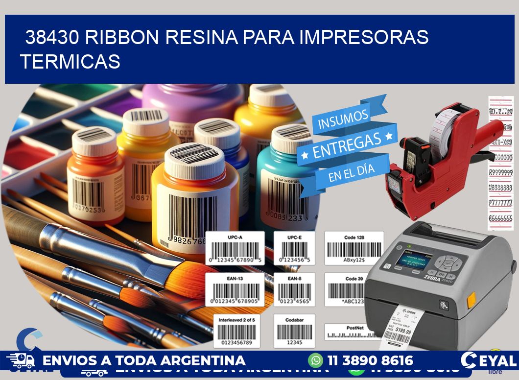 38430 ribbon resina para impresoras termicas