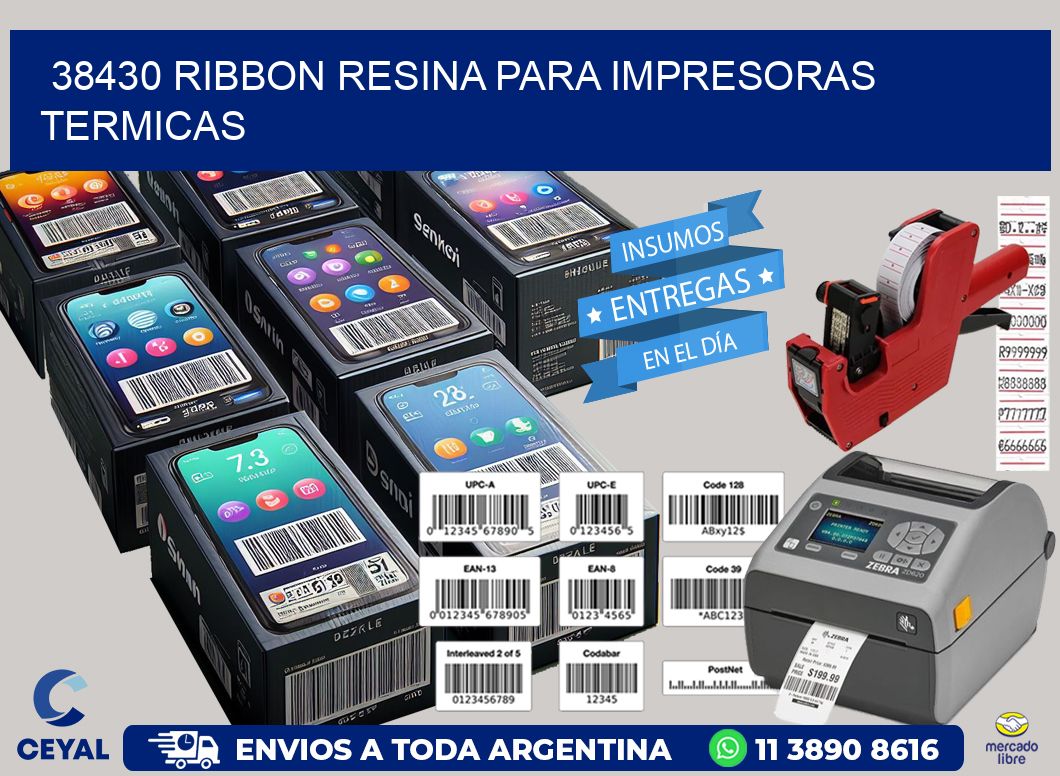 38430 ribbon resina para impresoras termicas