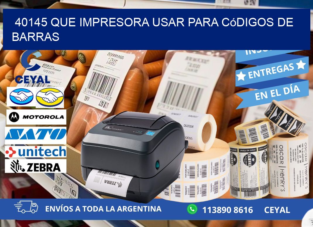 40145 Que impresora usar para códigos de barras