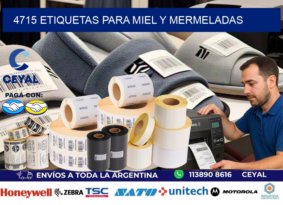 4715 Etiquetas para miel y mermeladas