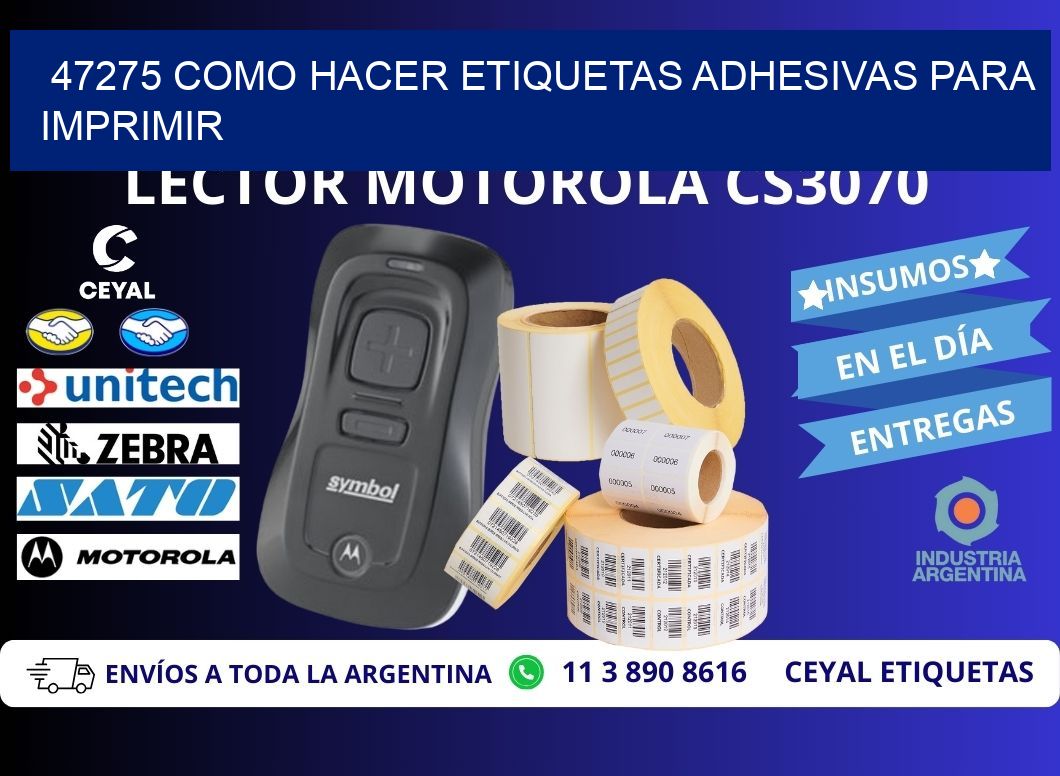 47275 Como hacer etiquetas adhesivas para imprimir