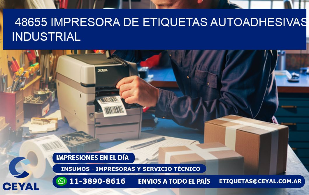 48655 Impresora de etiquetas autoadhesivas industrial