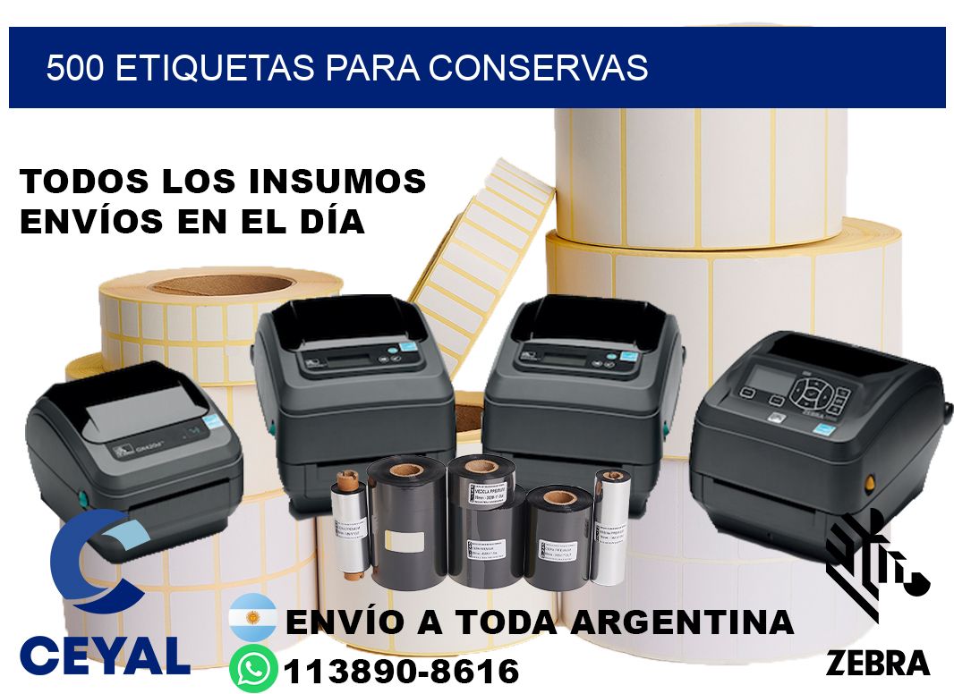 500 Etiquetas para conservas