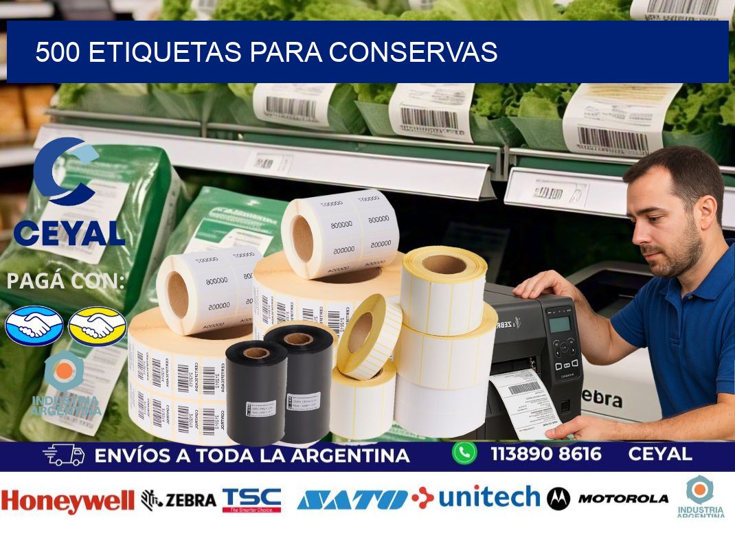 500 Etiquetas para conservas