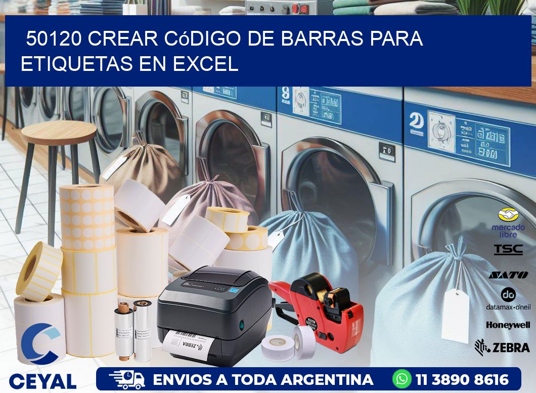 50120 Crear código de barras para etiquetas en Excel