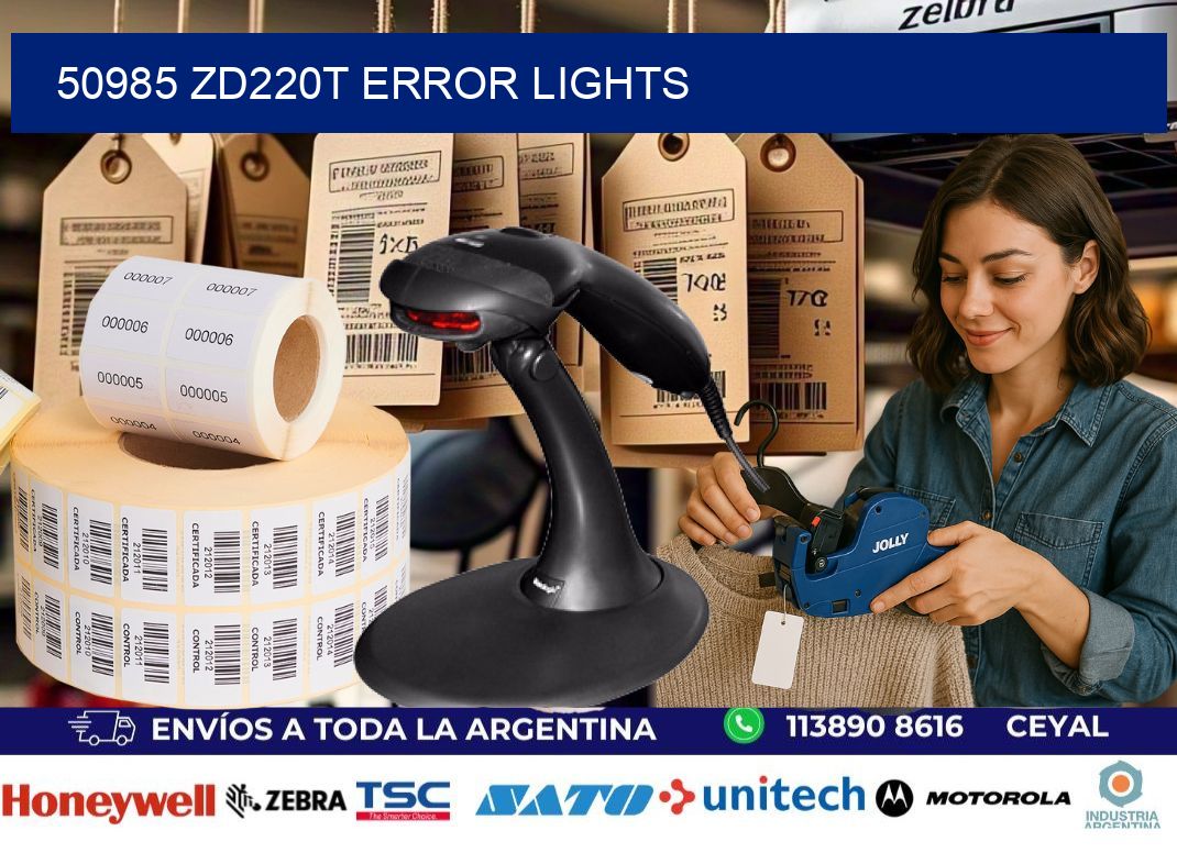 50985 ZD220t error lights