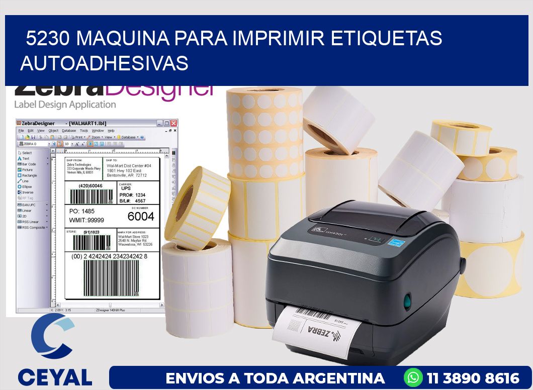 5230 maquina para imprimir etiquetas autoadhesivas