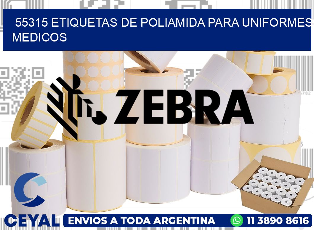 55315 Etiquetas de poliamida para uniformes medicos