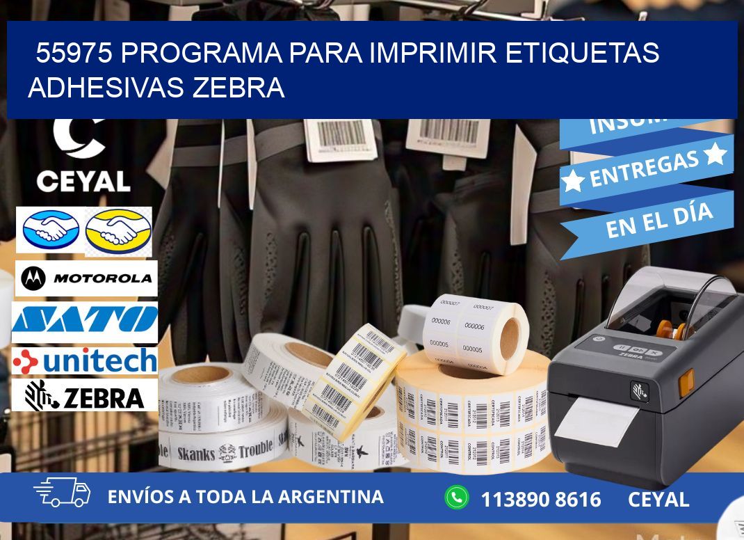 55975 Programa para imprimir etiquetas adhesivas zebra