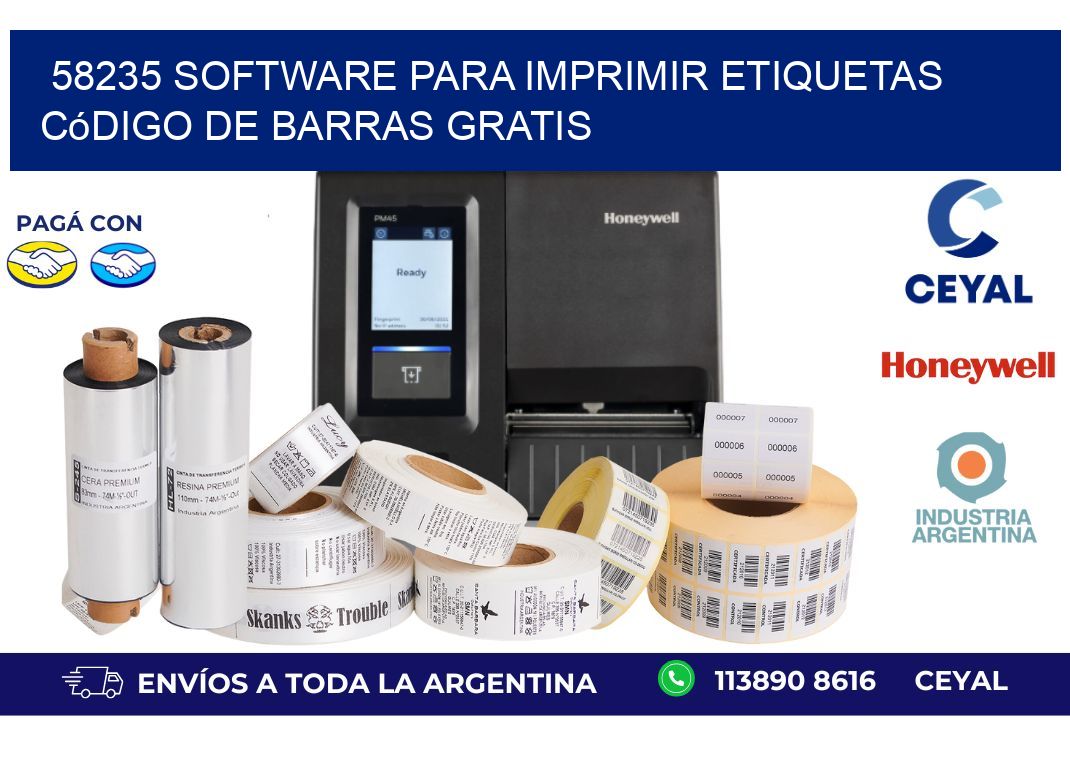 58235 Software para imprimir etiquetas código de barras gratis