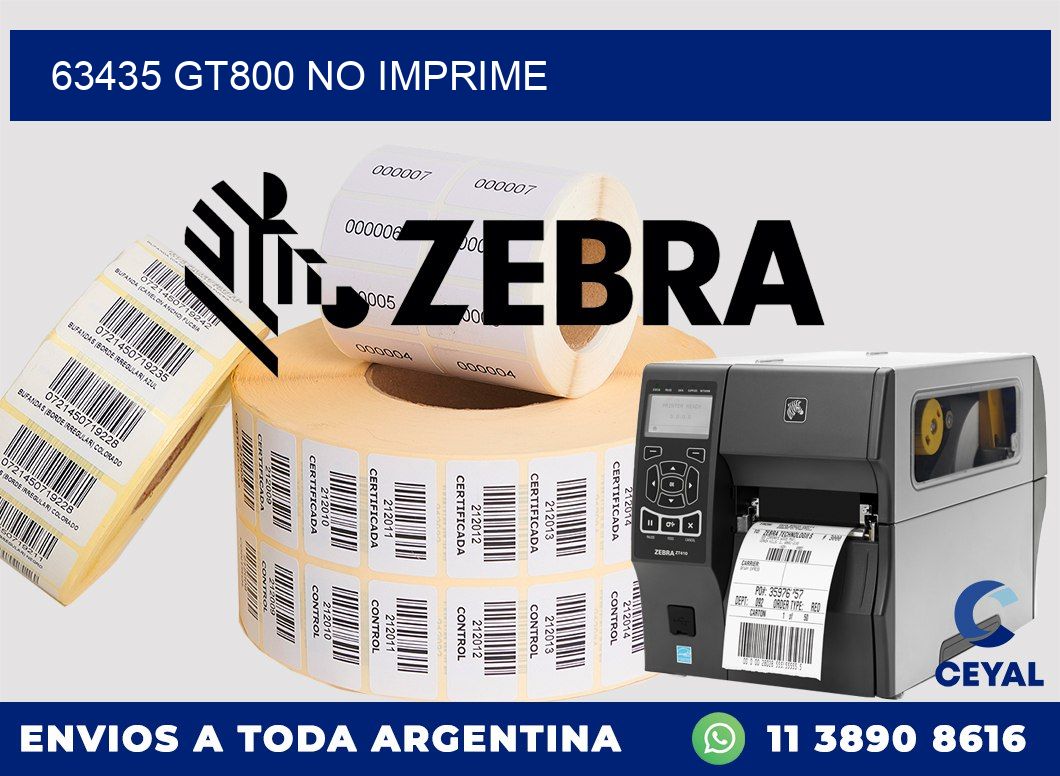 63435 GT800 no imprime