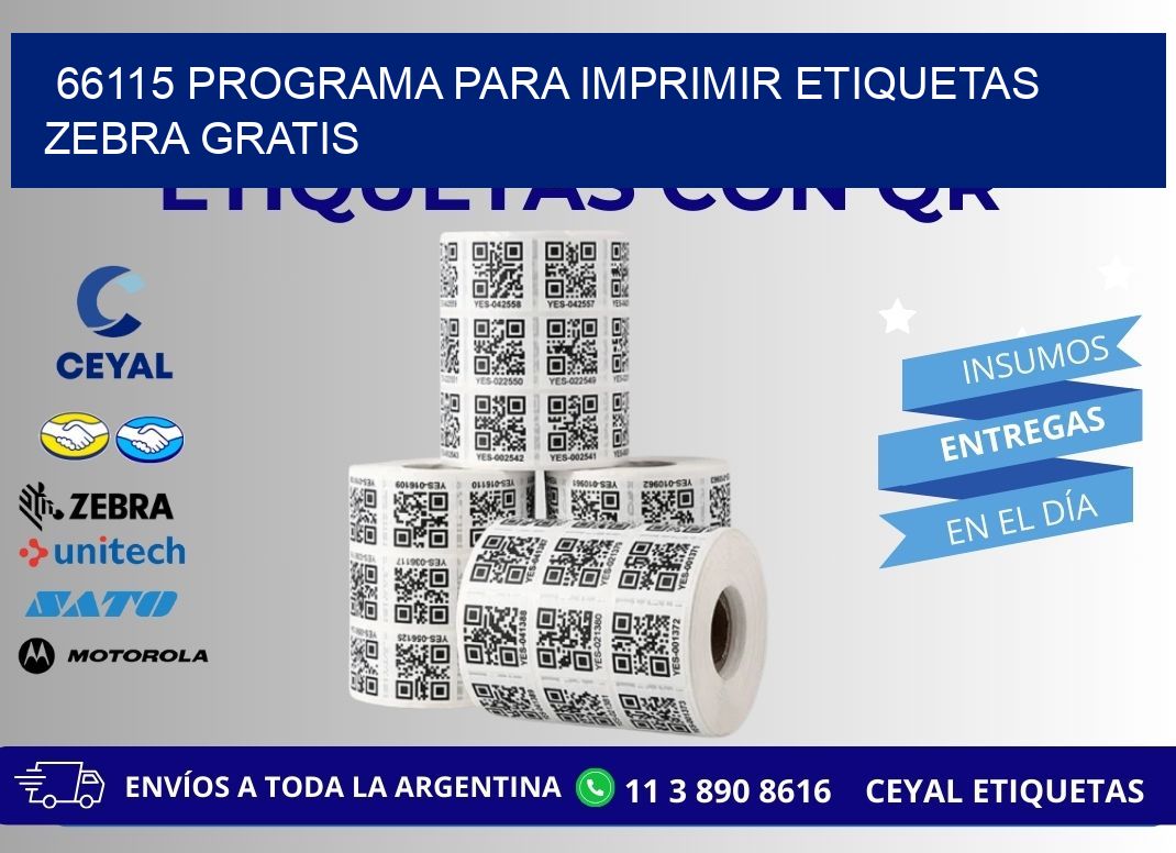 66115 Programa para imprimir etiquetas Zebra gratis