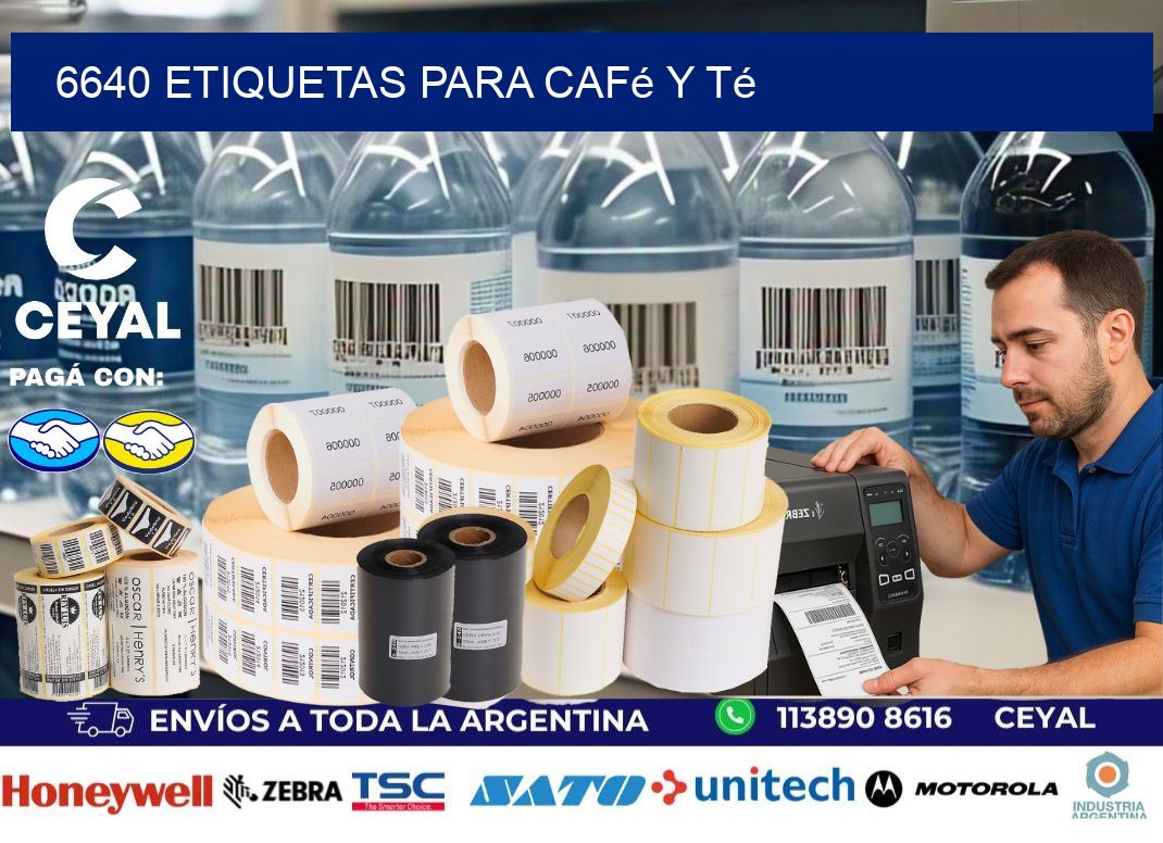 6640 Etiquetas para café y té