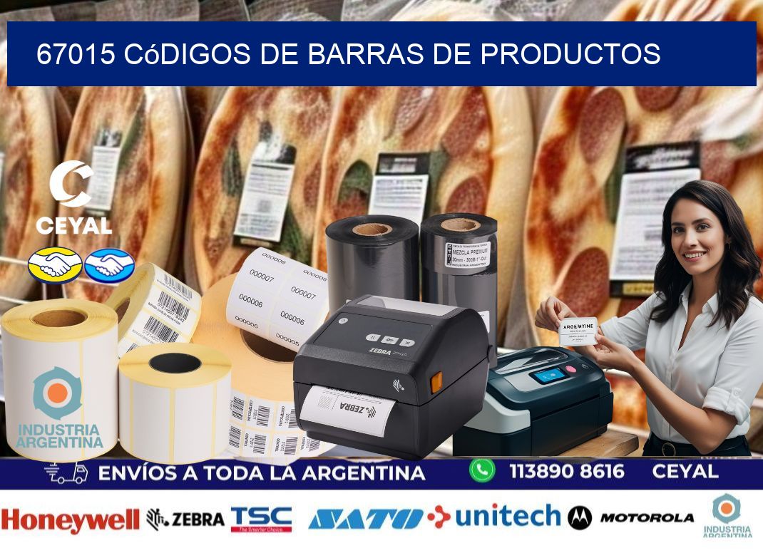 67015 Códigos de barras de productos