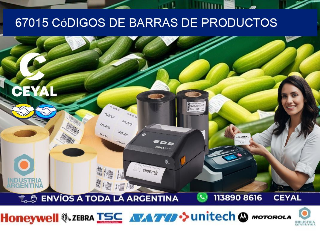 67015 Códigos de barras de productos