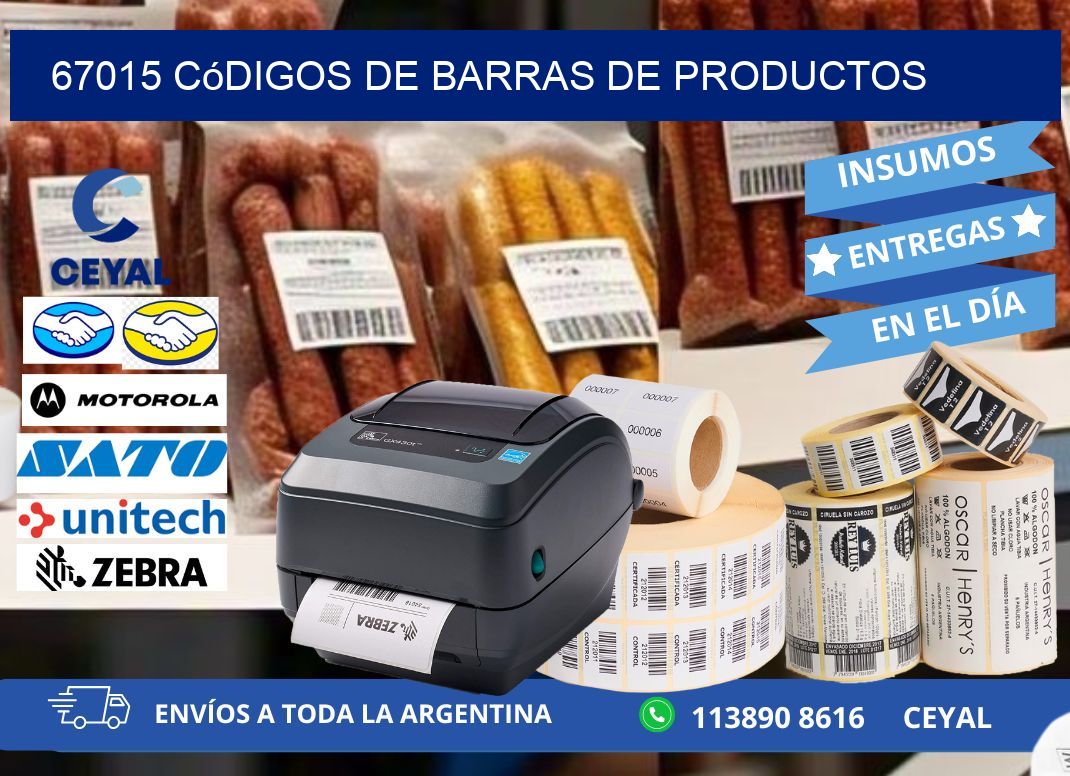 67015 Códigos de barras de productos