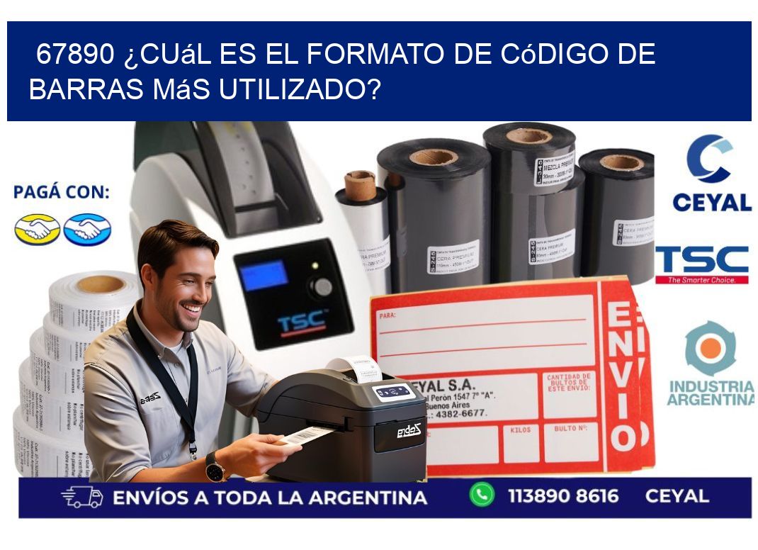 67890 ¿Cuál es el formato de código de barras más utilizado?