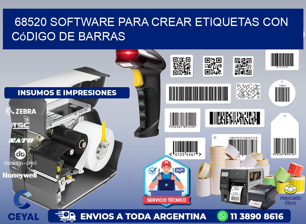 68520 Software para crear etiquetas con código de barras