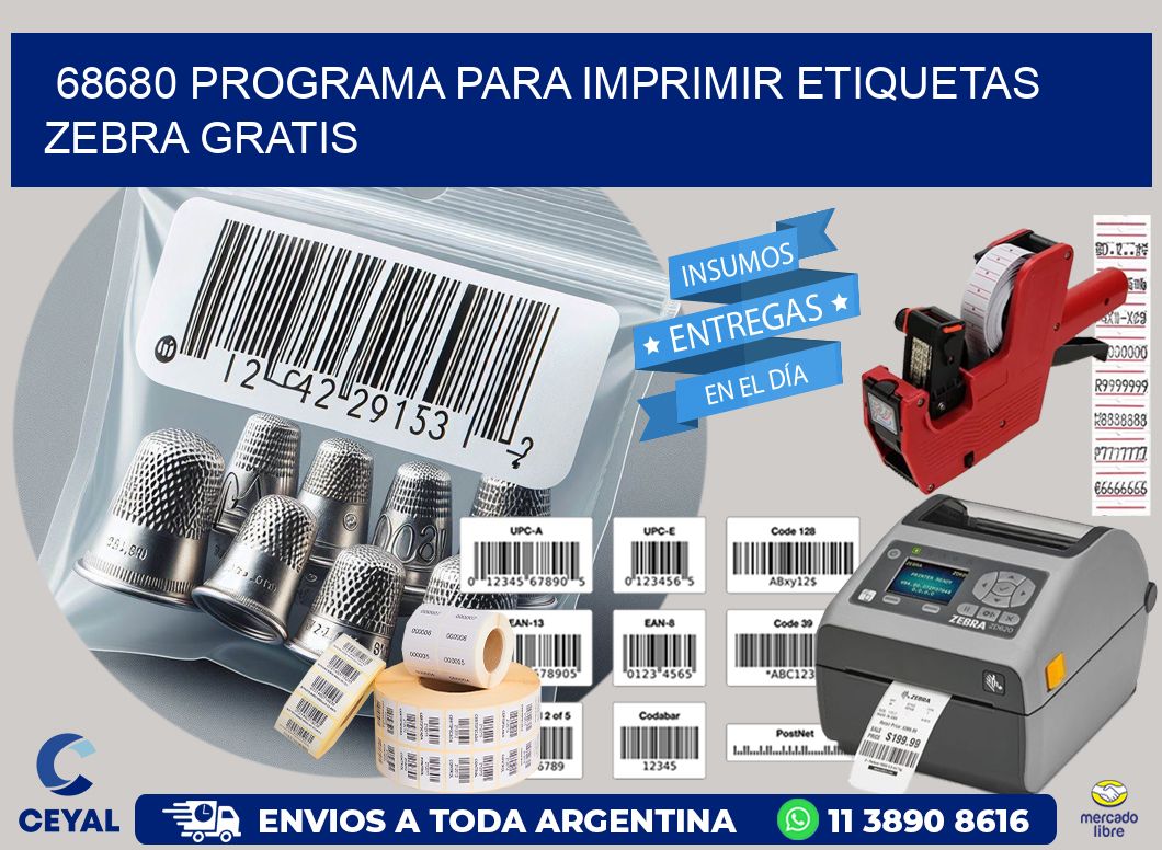 68680 Programa para imprimir etiquetas Zebra gratis