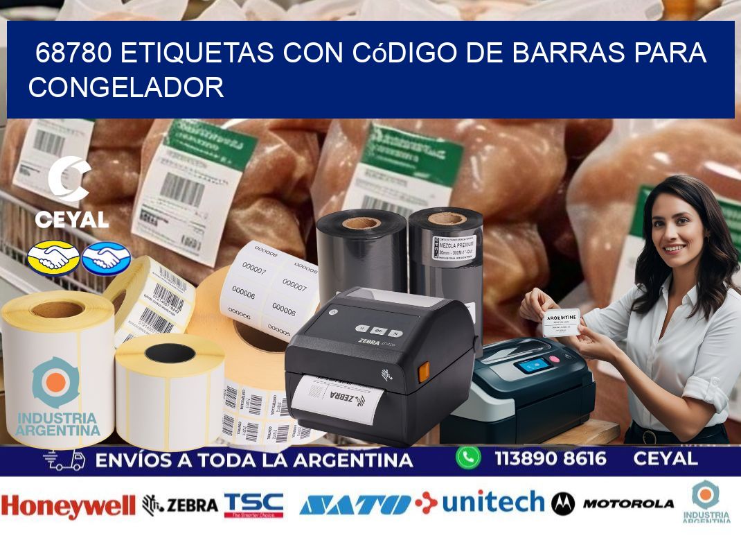 68780 Etiquetas con código de barras para congelador