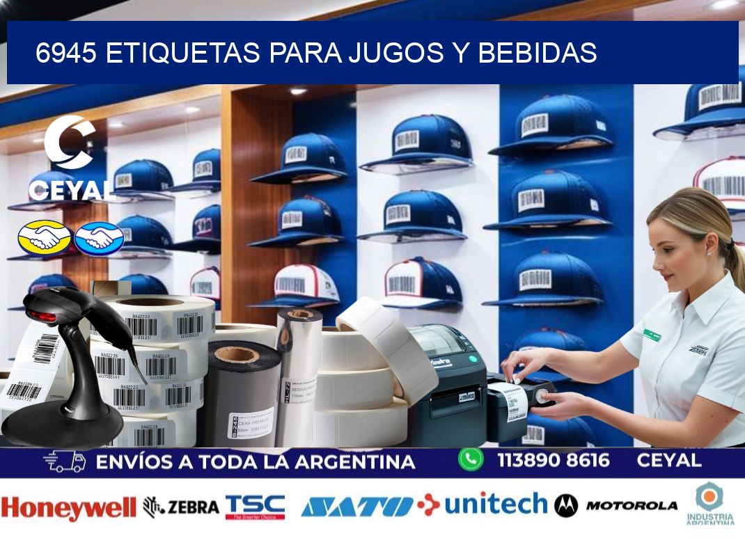 6945 Etiquetas para jugos y bebidas