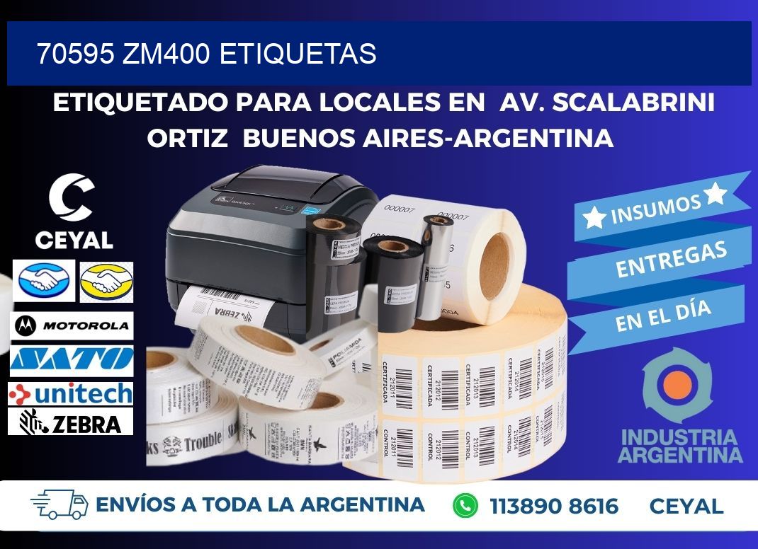70595 ZM400 etiquetas