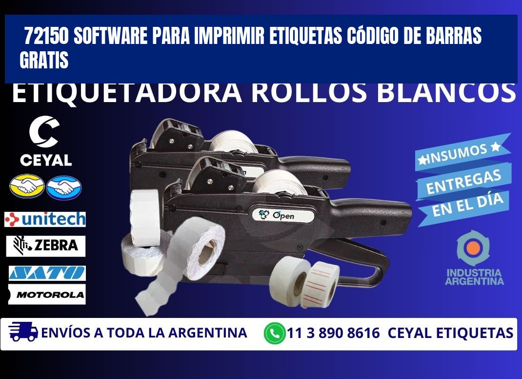 72150 Software para imprimir etiquetas código de barras gratis