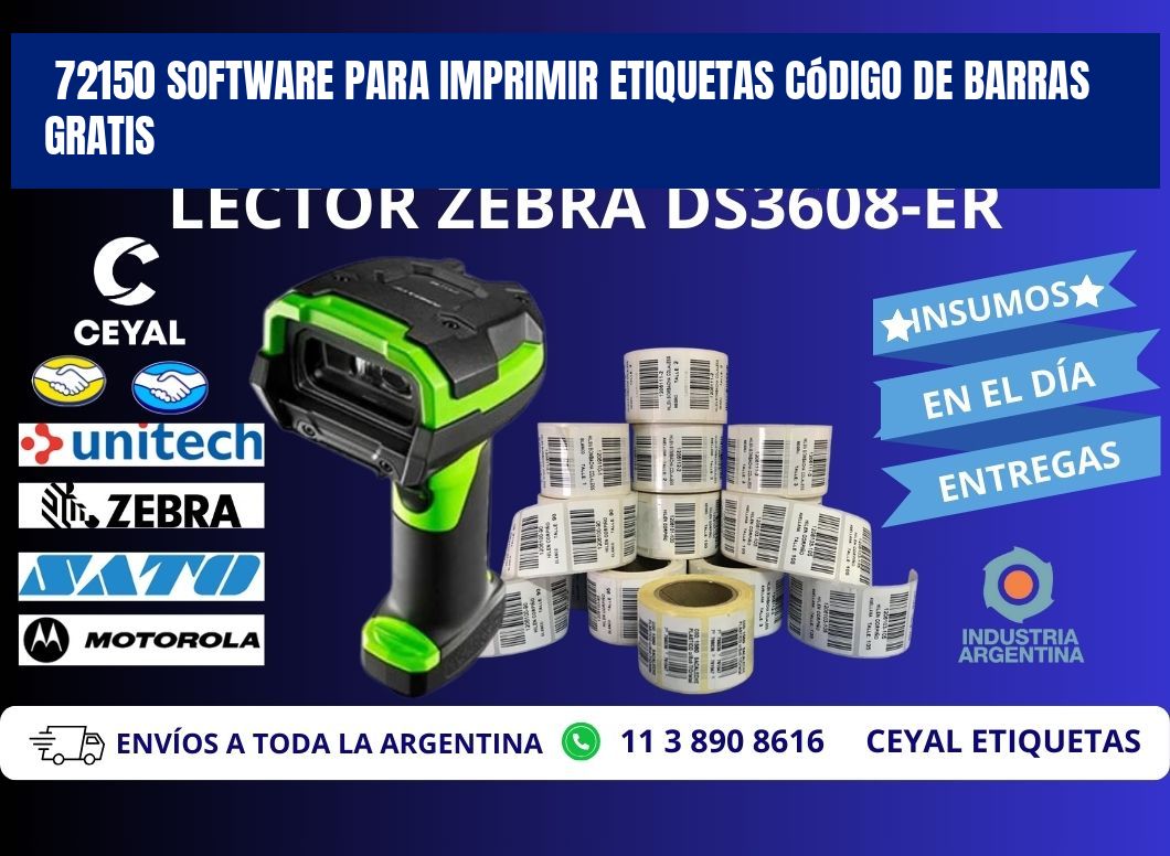 72150 Software para imprimir etiquetas código de barras gratis