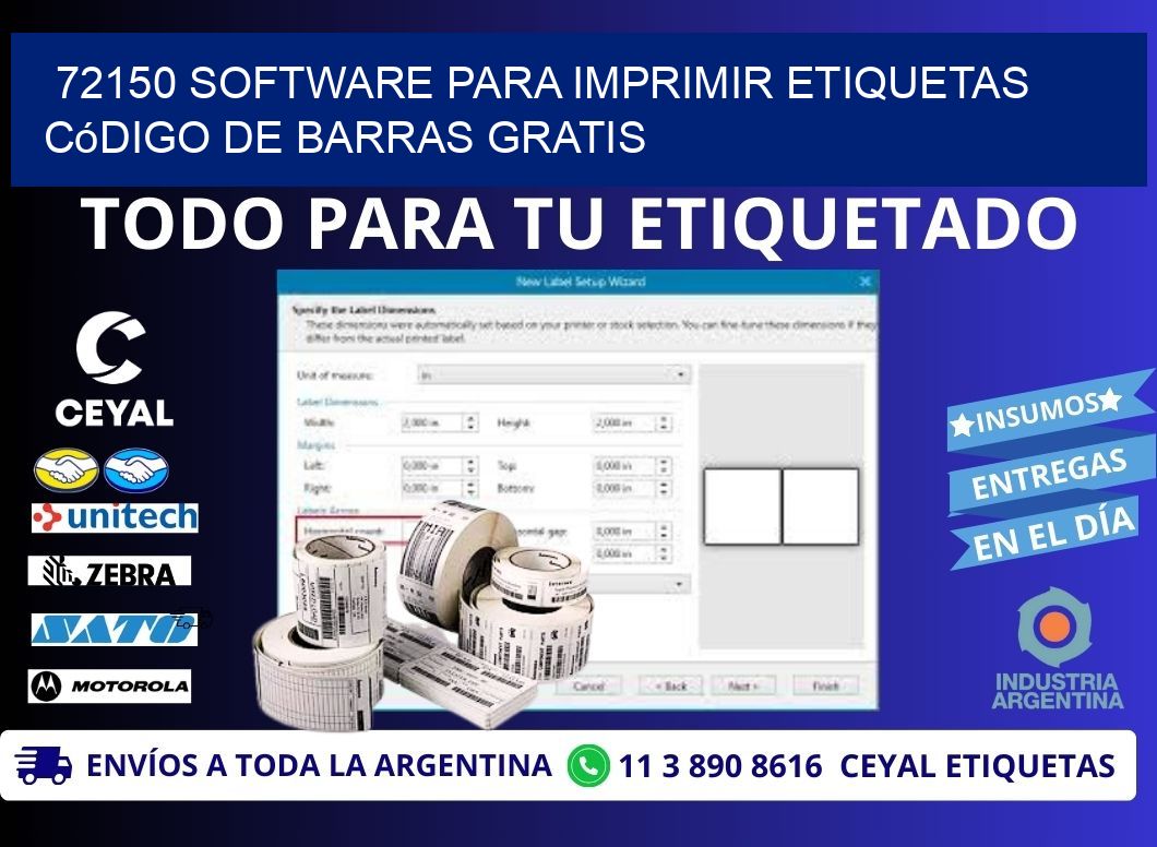 72150 Software para imprimir etiquetas código de barras gratis