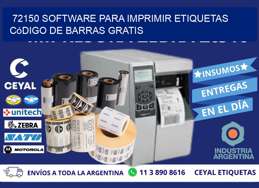 72150 Software para imprimir etiquetas código de barras gratis