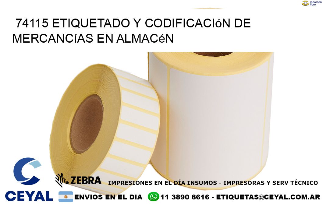 74115 Etiquetado y codificación de mercancías en almacén