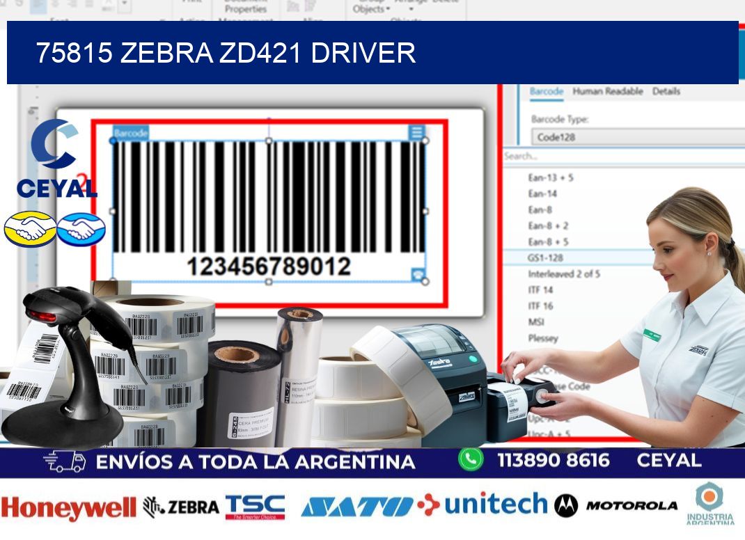 75815 Zebra ZD421 driver