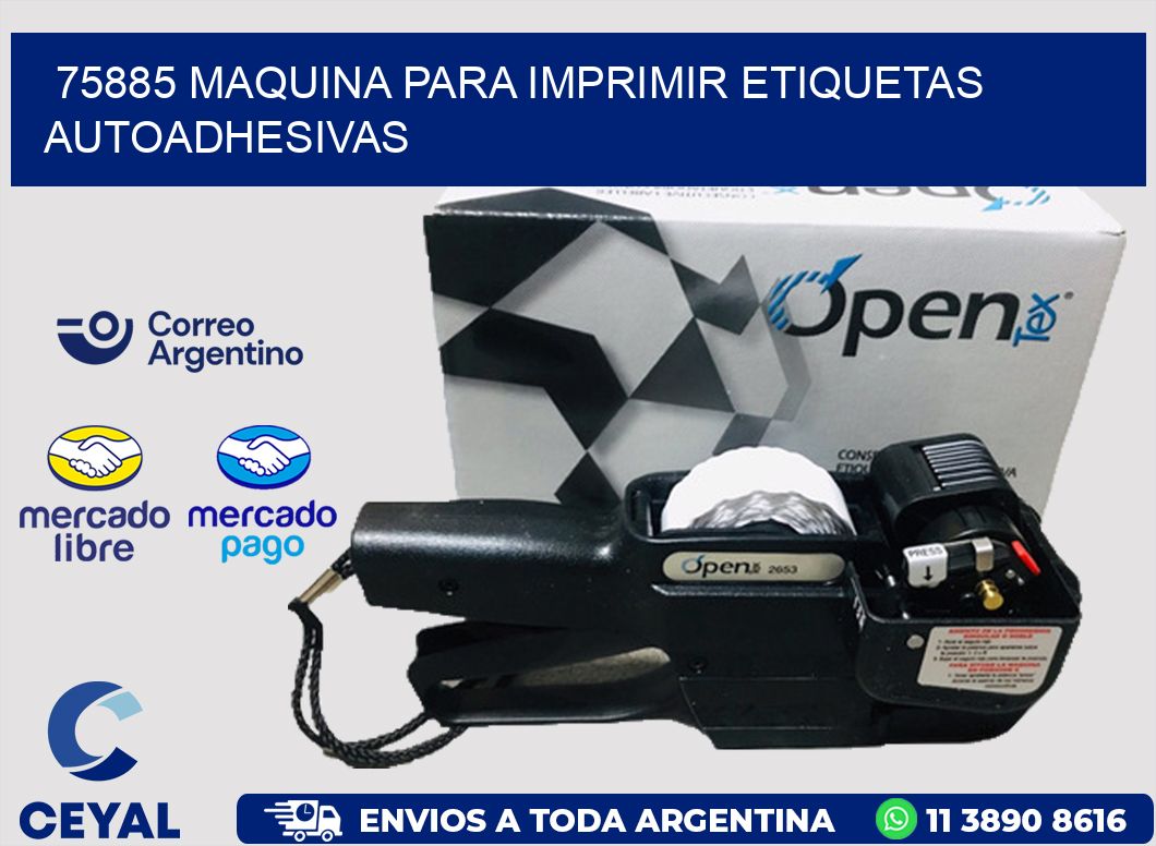 75885 maquina para imprimir etiquetas autoadhesivas