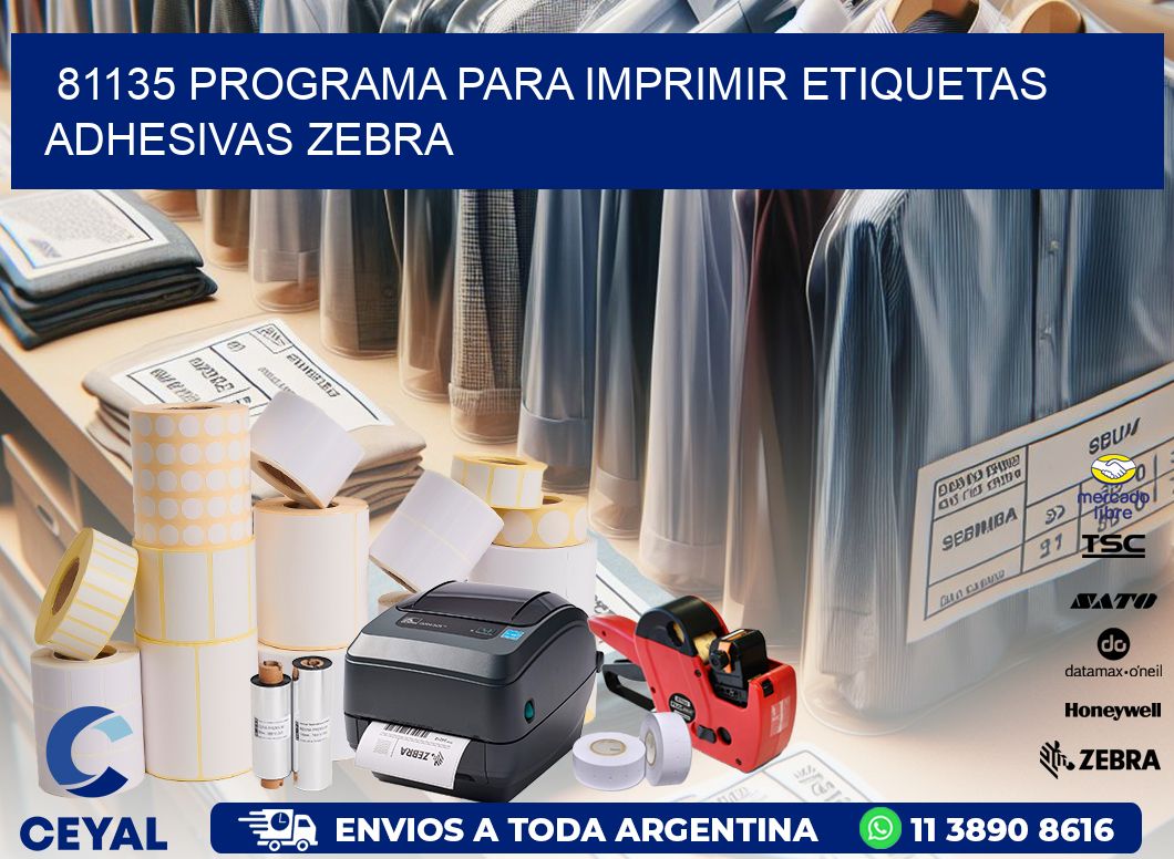 81135 Programa para imprimir etiquetas adhesivas zebra