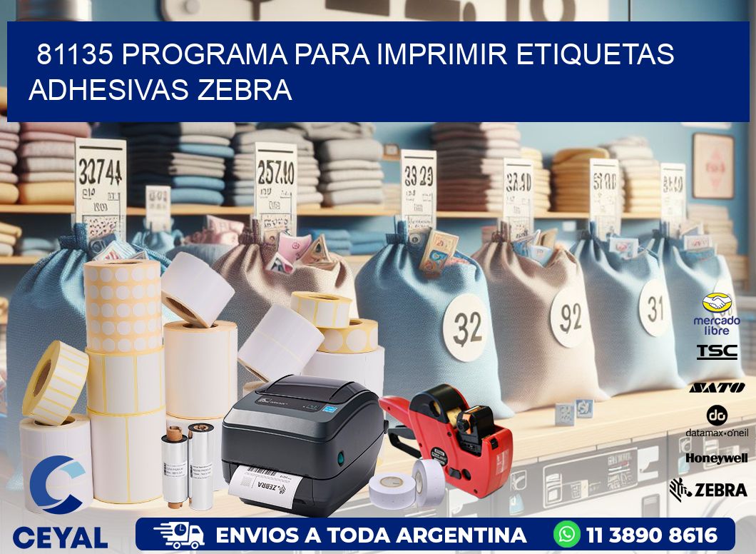 81135 Programa para imprimir etiquetas adhesivas zebra