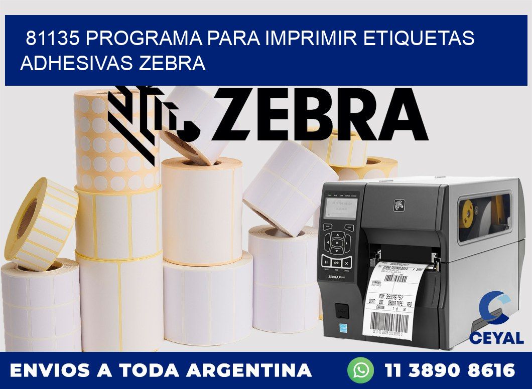 81135 Programa para imprimir etiquetas adhesivas zebra