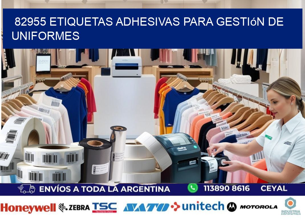 82955 Etiquetas adhesivas para gestión de uniformes