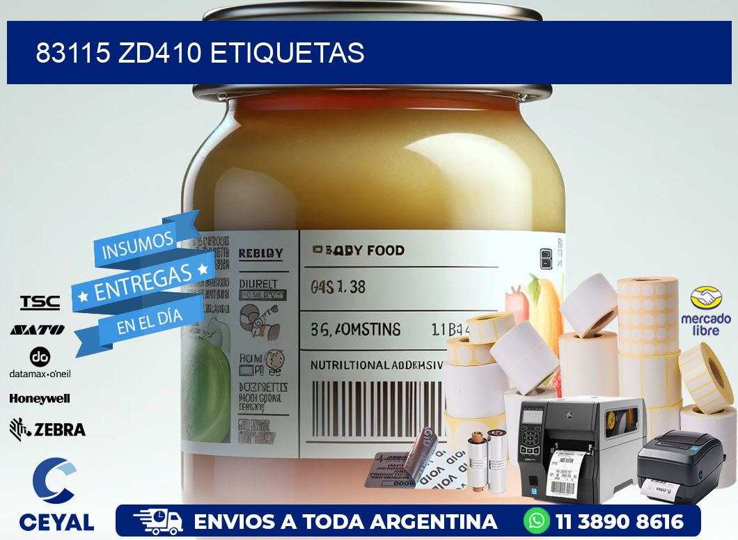 83115 ZD410 etiquetas