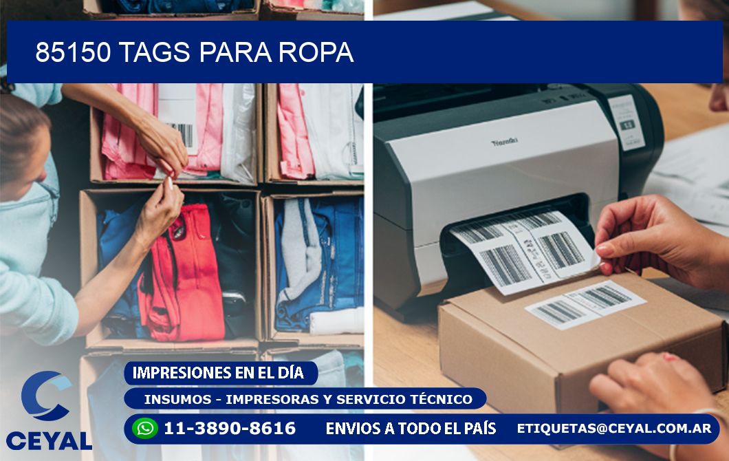 85150 Tags para ropa