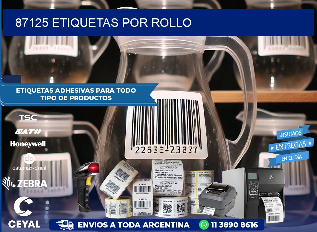 87125 Etiquetas por rollo