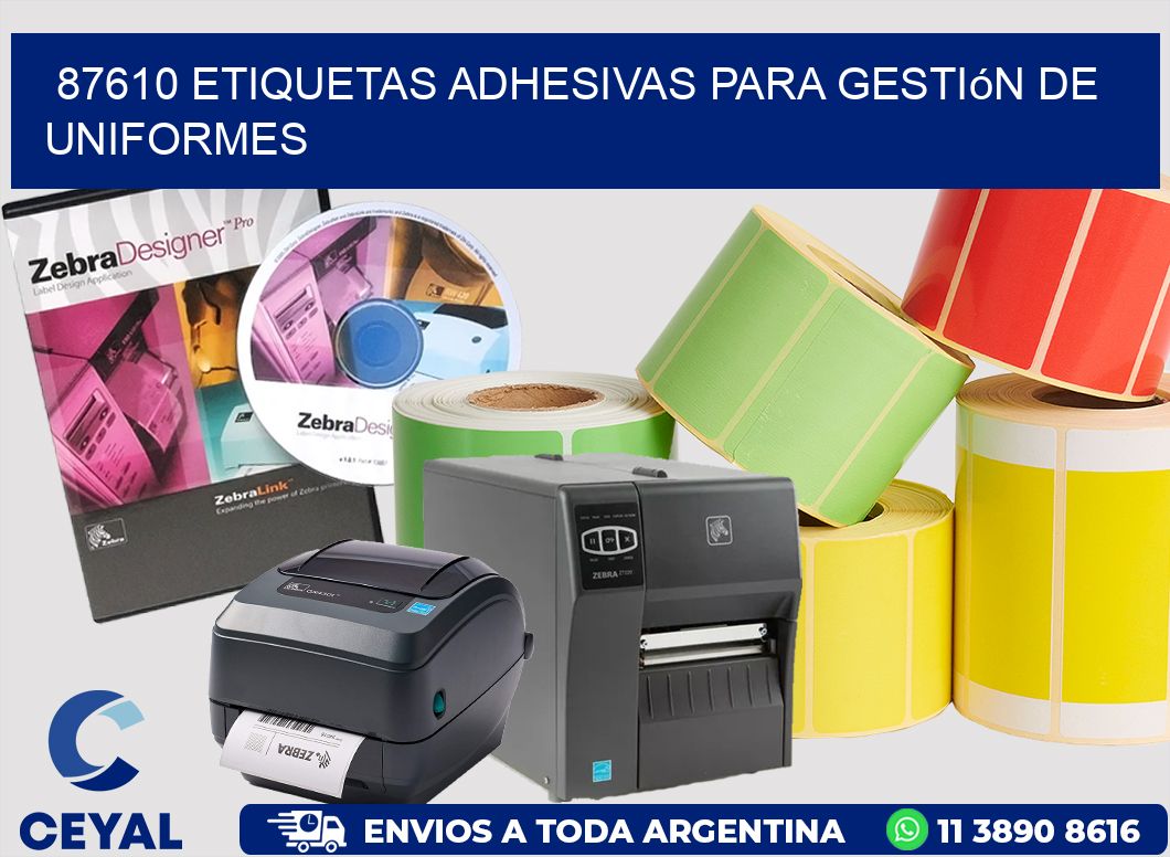 87610 Etiquetas adhesivas para gestión de uniformes