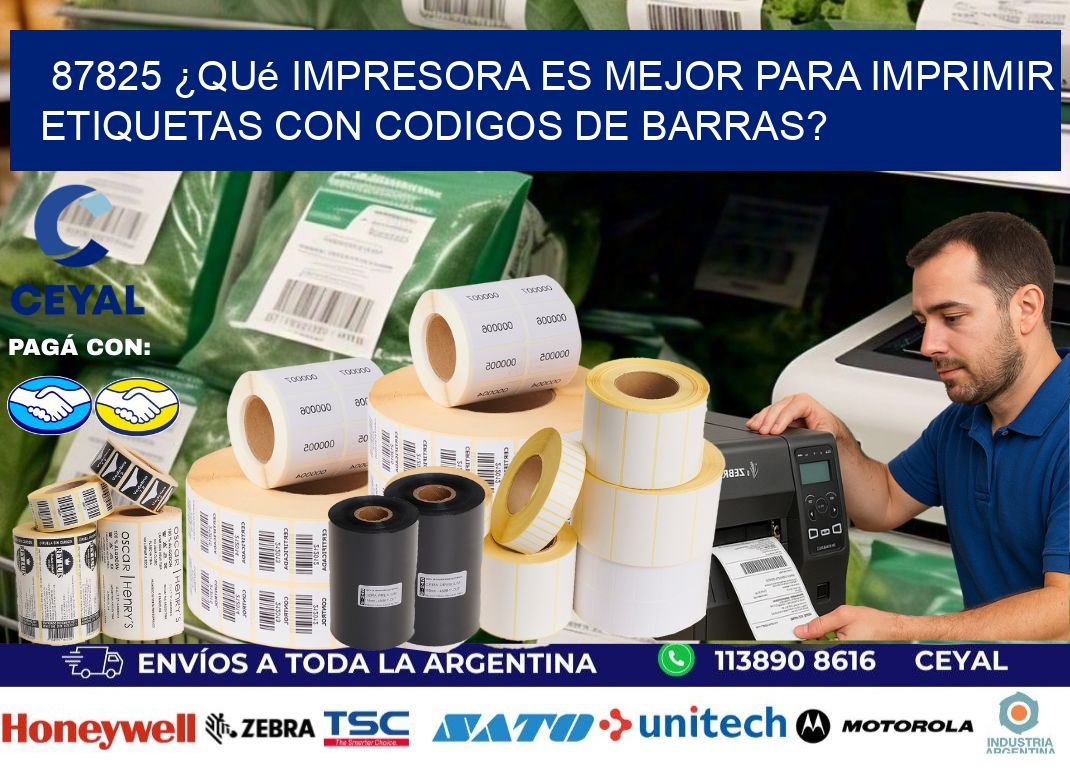 87825 ¿Qué impresora es mejor para imprimir etiquetas con codigos de barras?
