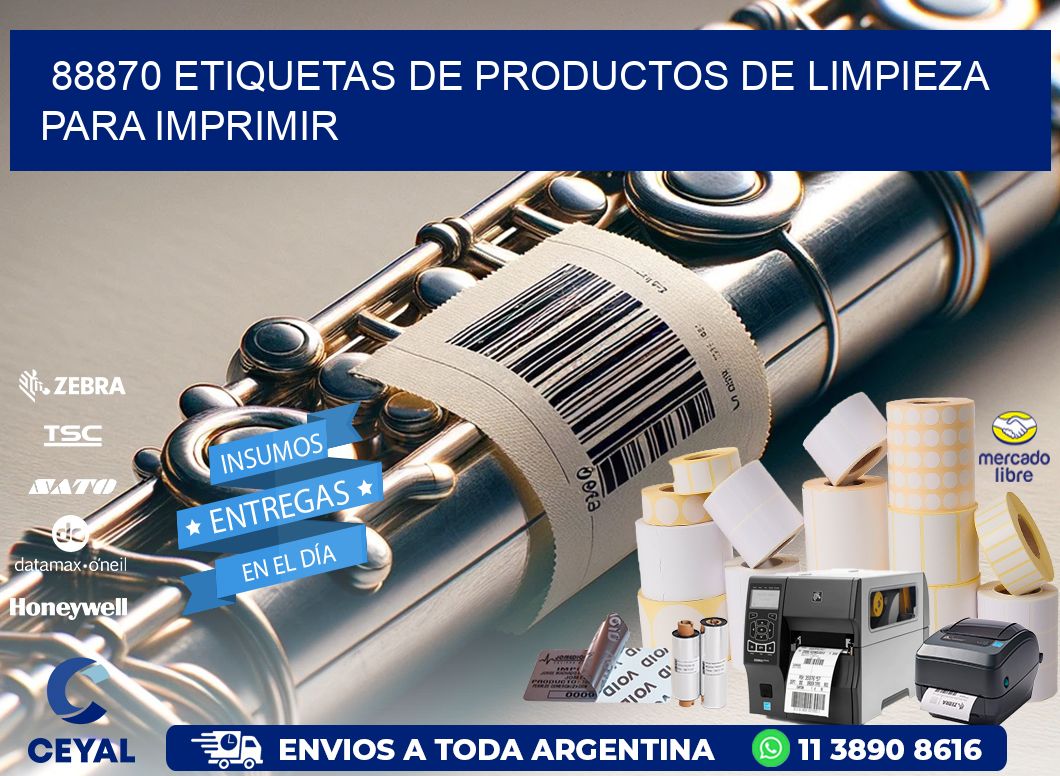 88870 Etiquetas de productos de limpieza para Imprimir