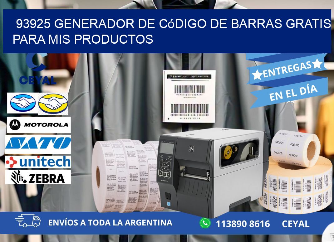 93925 Generador de código de barras gratis para mis productos