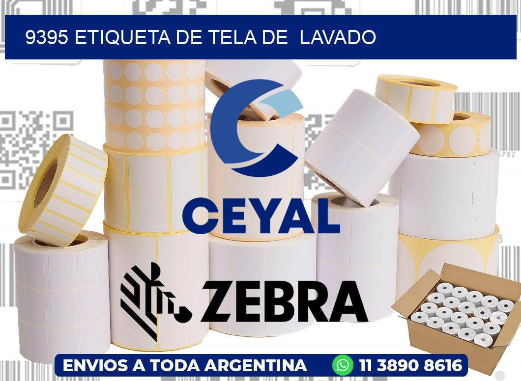 9395 etiqueta de tela de  lavado