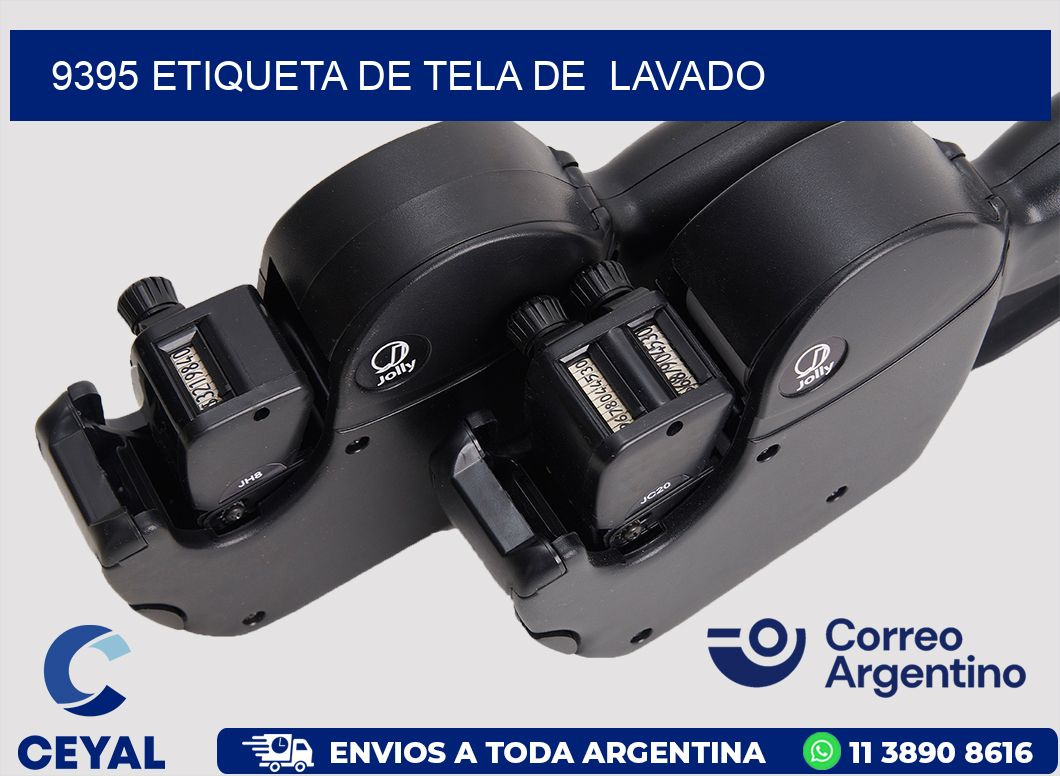 9395 etiqueta de tela de  lavado