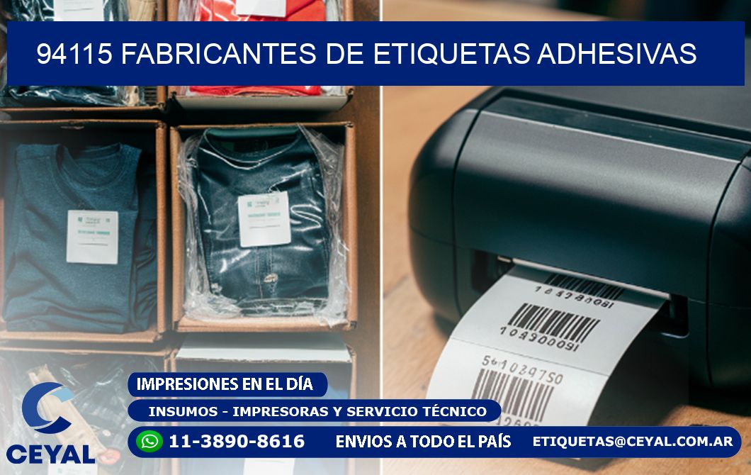94115 Fabricantes de etiquetas adhesivas